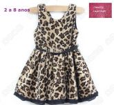 Vestido leopardo vem com cinto